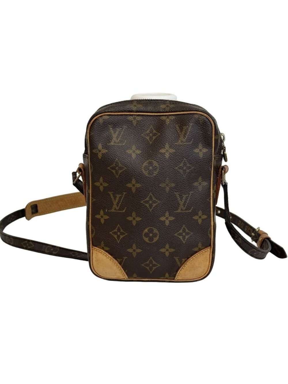 Louis Vuitton Danube Monogram Canvas Leather Shoulder Bag Pochette Crossbody